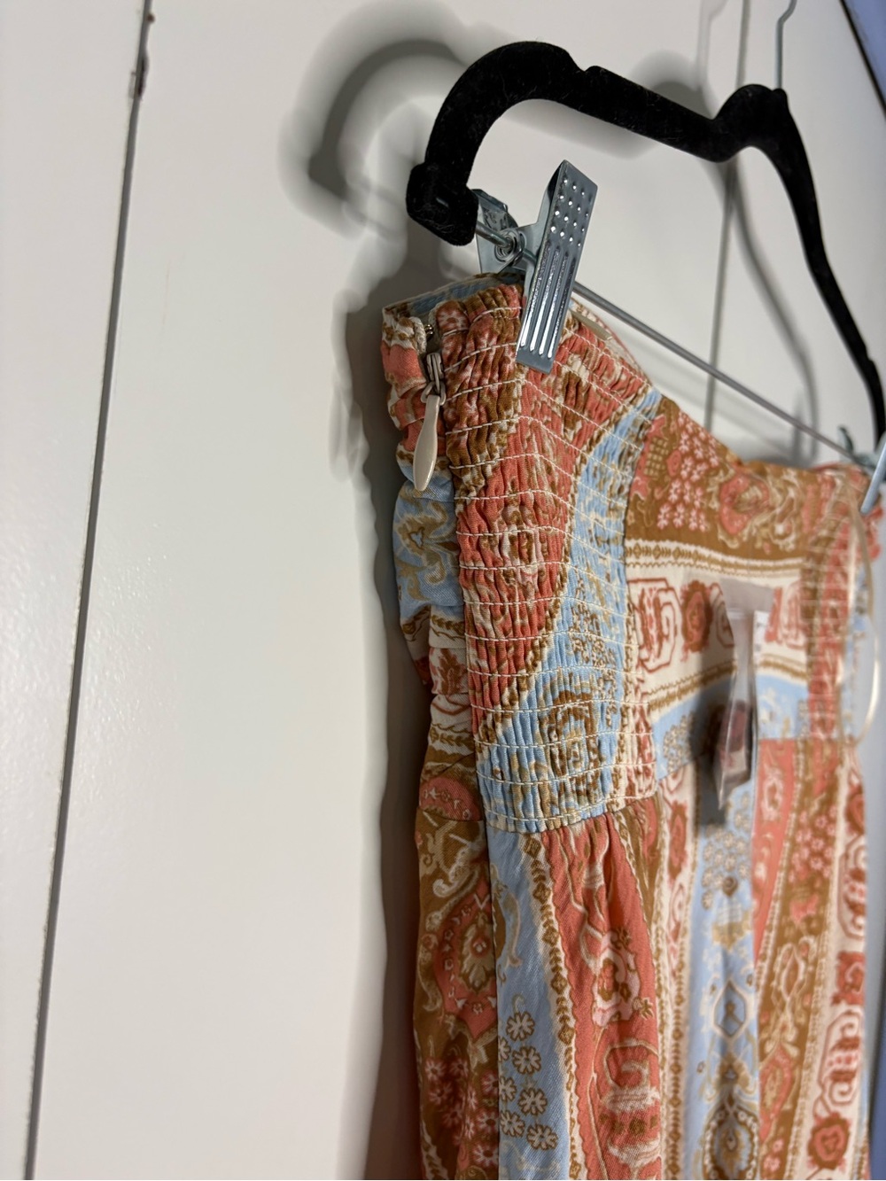 NWT Abercrombie & Fitch A&F Strapless Knotted Maxi Dress M multicolor print - Picture 7 of 10